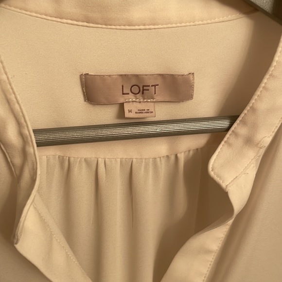 Loft EUC cream sheer long sleeve - Picture 2 of 7